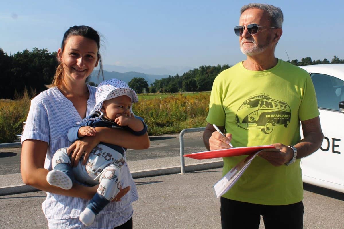 Ausflug des CAR Teams Ferlach am 12. September 2020 mit Gleichmäßigkeitsprüfung anstelle des abgesagten sms-Classic-Sprints - Mostetschnig Lisa, Baby Louis, Obmann Mostetschnig Gustav