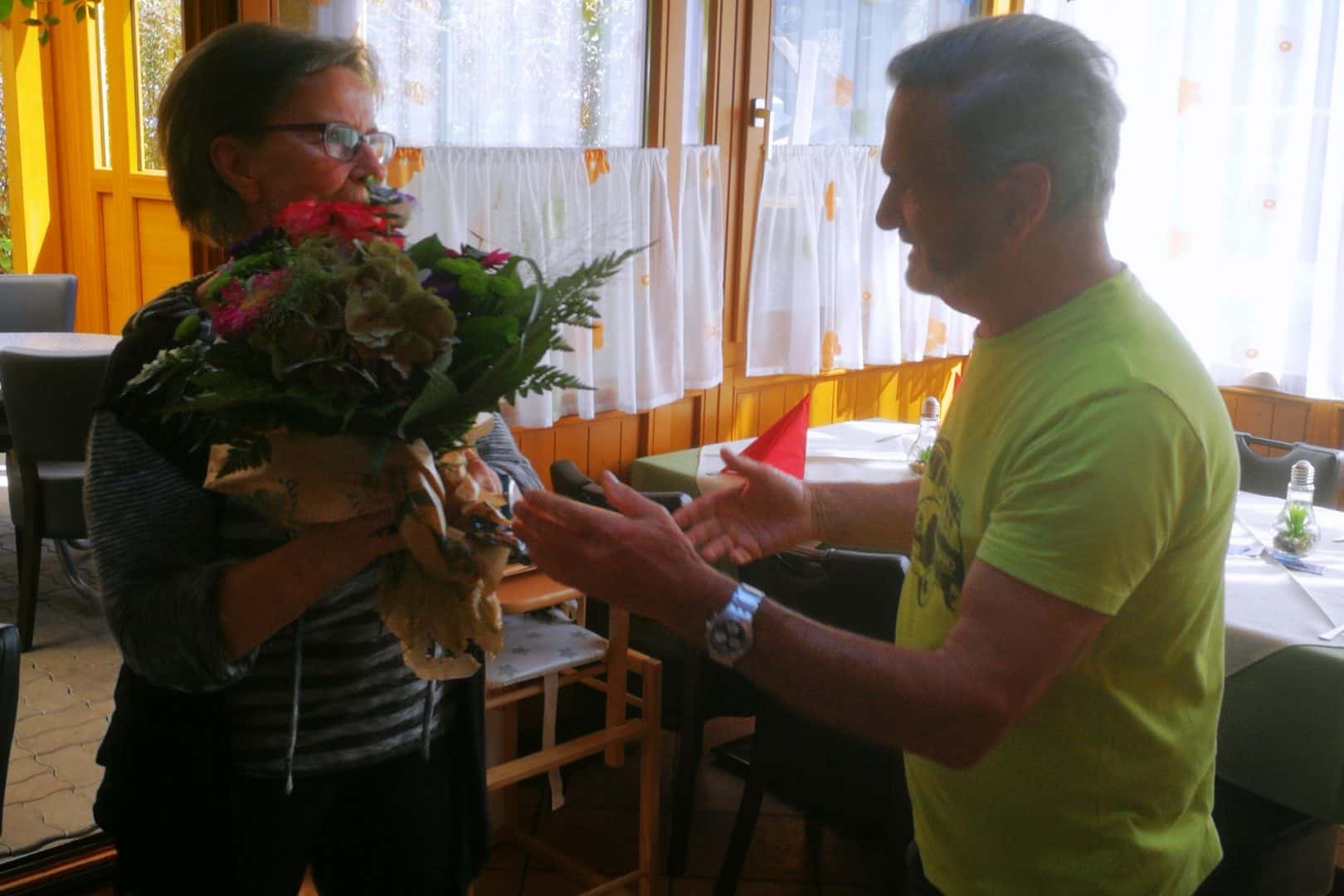 Ausflug des CAR Teams Ferlach am 12. September 2020 mit Gleichmäßigkeitsprüfung anstelle des abgesagten sms-Classic-Sprints - Mittagsrast Gasthof Luggale, Geburtstag Henny Bucher, Gustav Mostetschnig
